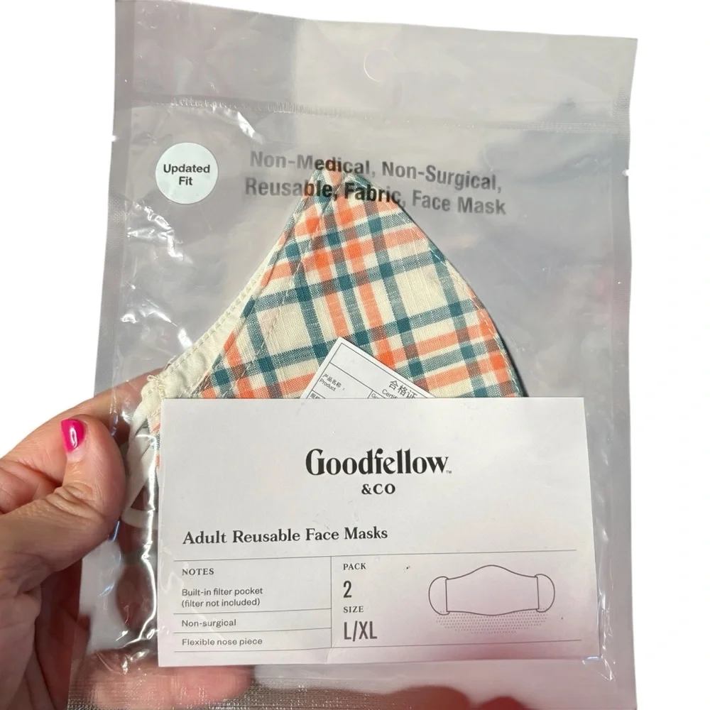 Goodfellow & Co. NWT L/XL 6 adult reusable face masks